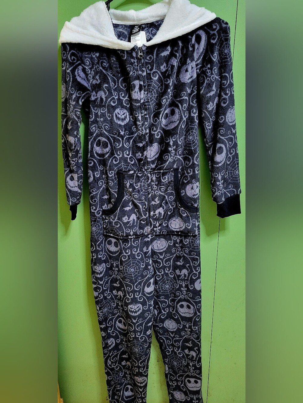 Disney Jack Skellington Fleece Onesie Pajama NWOT